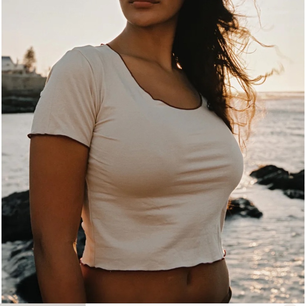 Indigo Luna Top Moon Tee in Pearl